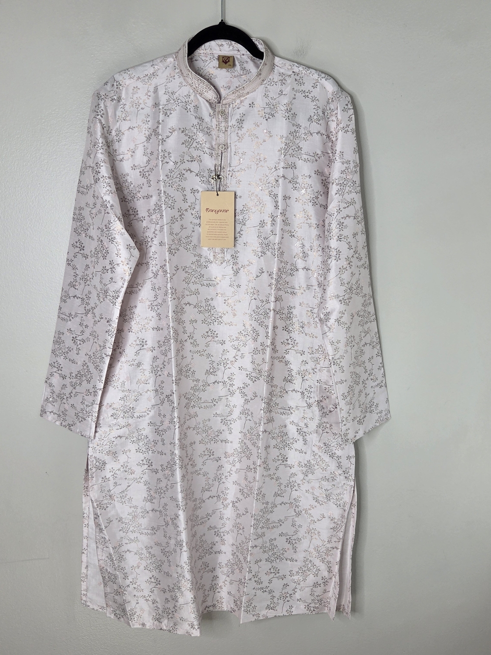 Manyavar Kurta Light Pink Wedding Tunic For Men